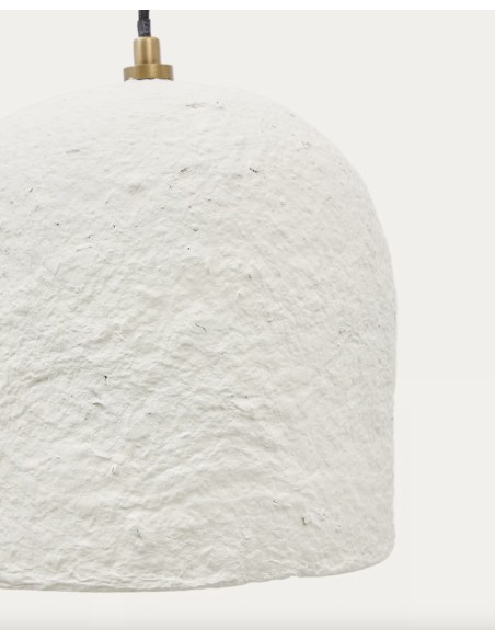 Lámpara de techo Calvia Ø25 cm de papel maché blanco - Kave Home