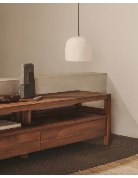 Lámpara de techo Calvia Ø25 cm de papel maché blanco - Kave Home