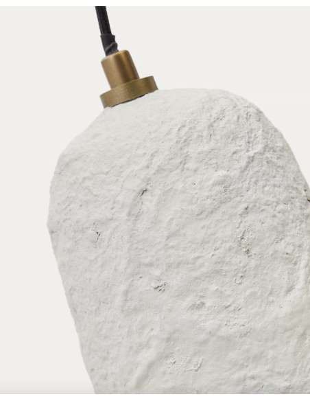 Lámpara de techo Ullaro Ø11,5 cm de papel maché blanco - Kave Home