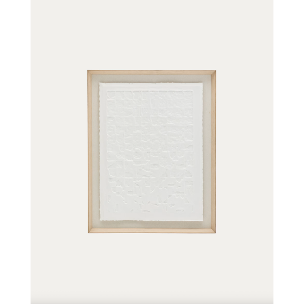 Cuadro Annia 90x70 cm de papel maché blanco - Kave Home; D0700230CP33