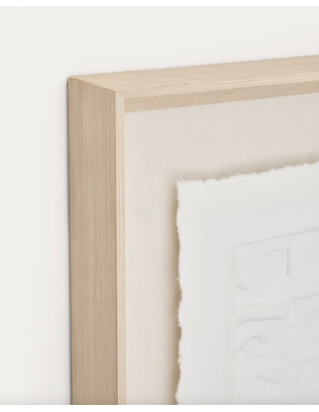 Cuadro Annia 90x70 cm de papel maché blanco - Kave Home - Kave Home