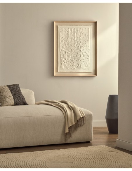 Cuadro Annia 90x70 cm de papel maché blanco - Kave Home - Kave Home