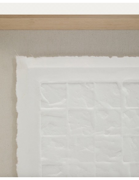 Cuadro Annia 90x70 cm de papel maché blanco - Kave Home - Kave Home