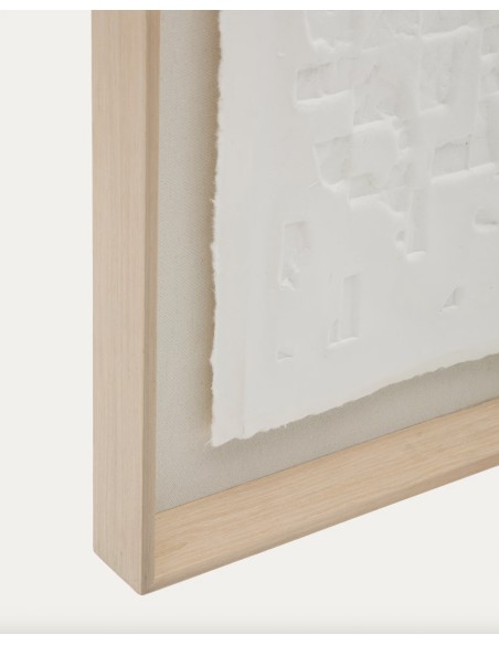 Cuadro Annia 90x70 cm de papel maché blanco - Kave Home - Kave Home