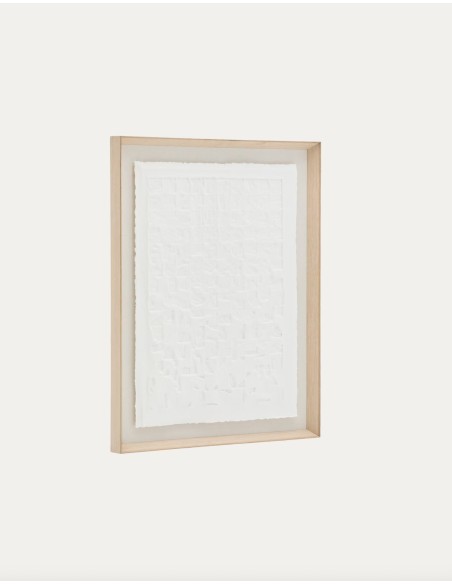 Cuadro Annia 90x70 cm de papel maché blanco - Kave Home - Kave Home