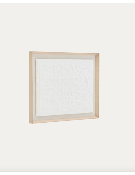 Cuadro Annia 90x70 cm de papel maché blanco - Kave Home - Kave Home
