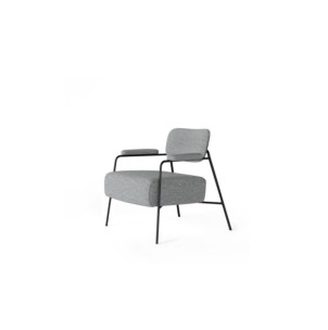 Butaca LENNA, Textil Gris Claro / Metal