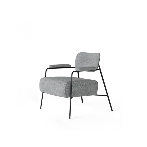Butaca LENNA, Textil Gris Claro / Metal