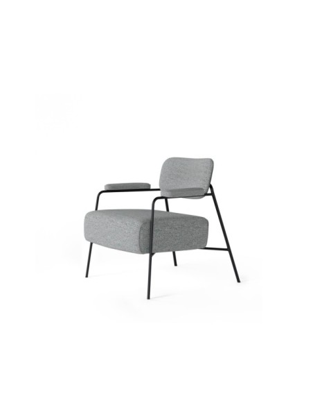 Butaca LENNA, Textil Gris Claro / Metal