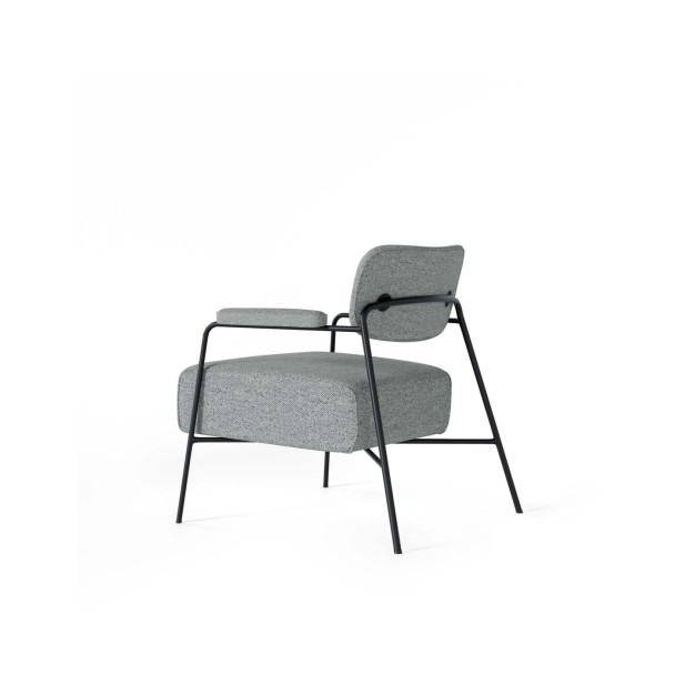 Butaca LENNA, Textil Gris Claro / Metal
