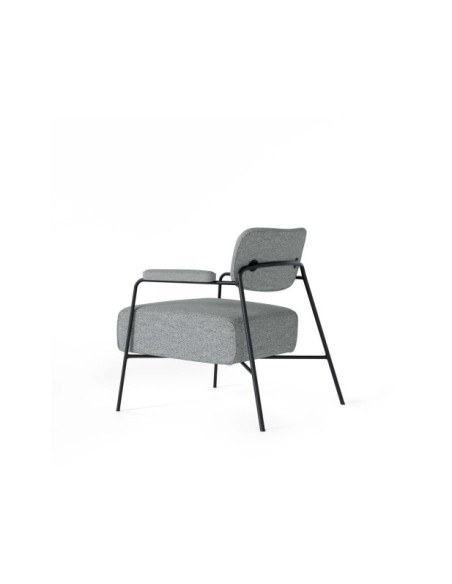 Butaca LENNA, Textil Gris Claro / Metal