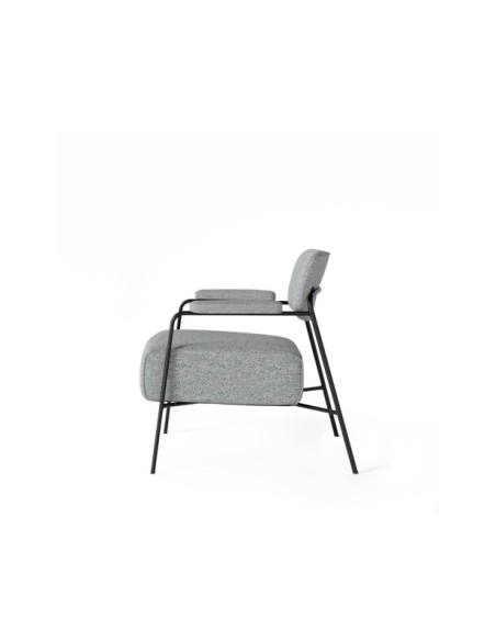 Butaca LENNA, Textil Gris Claro / Metal