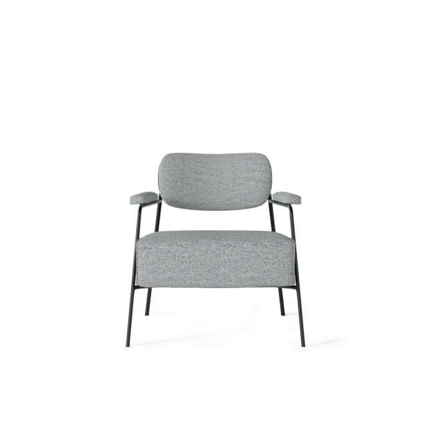 Butaca LENNA, Textil Gris Claro / Metal