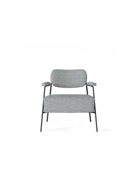 Butaca LENNA, Textil Gris Claro / Metal