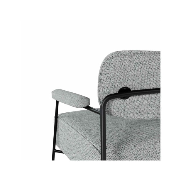Butaca LENNA, Textil Gris Claro / Metal