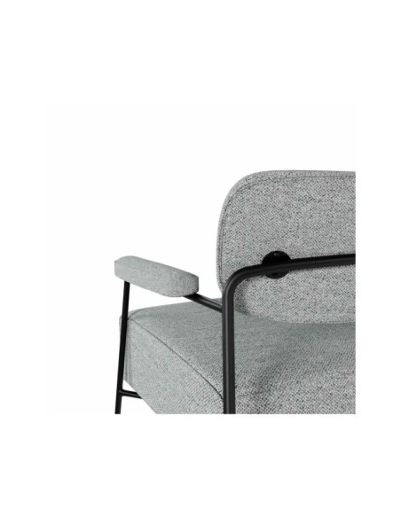 Butaca LENNA, Textil Gris Claro / Metal