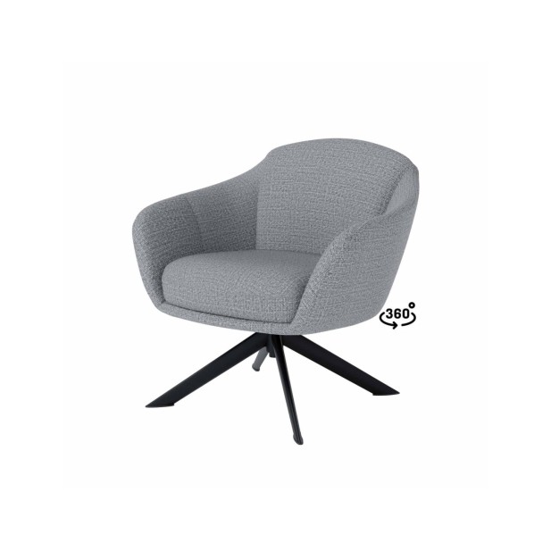 Butaca Giratoria AIR, Textil Gris /...