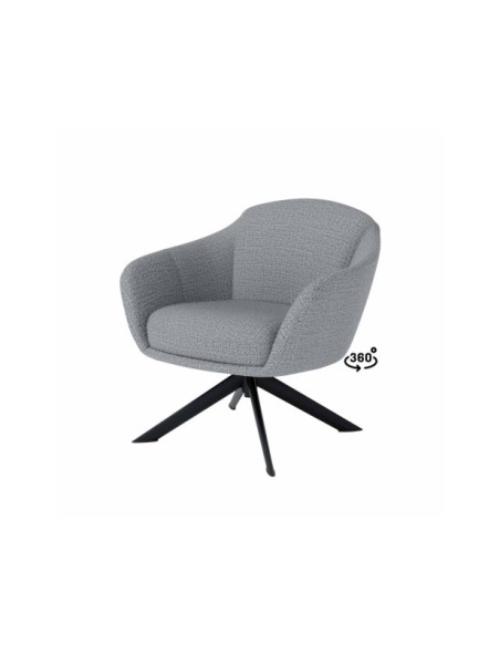 Butaca Giratoria AIR, Textil Gris / Metal
