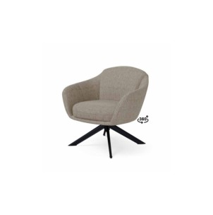Butaca Giratoria AIR, Textil Taupe / Metal