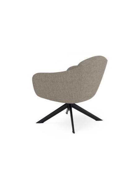 Butaca Giratoria AIR, Textil Taupe / Metal