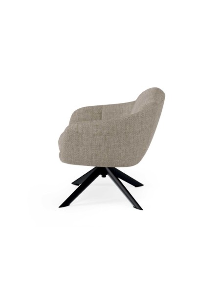 Butaca Giratoria AIR, Textil Taupe / Metal