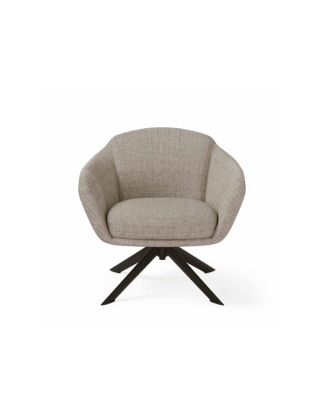 Butaca Giratoria AIR, Textil Taupe / Metal