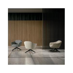 Butaca Giratoria AIR, Textil Taupe / Metal 2