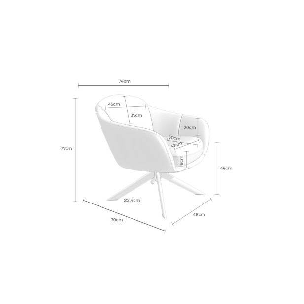 Butaca Giratoria AIR, Textil Taupe /...