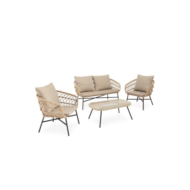 Set de Jardín KELA (Sofá + 2 Sillones...