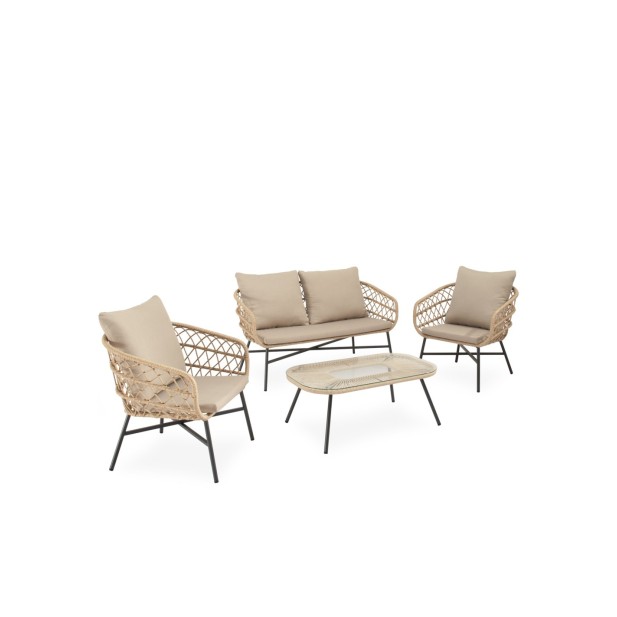 Set de Jardín KELA (Sofá + 2 Sillones...