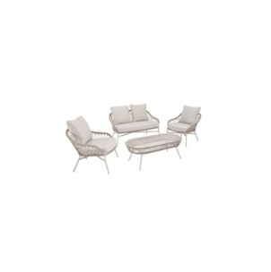Set de Jardín CAMILLE (Sofá + 2 Sillones + Mesa de...