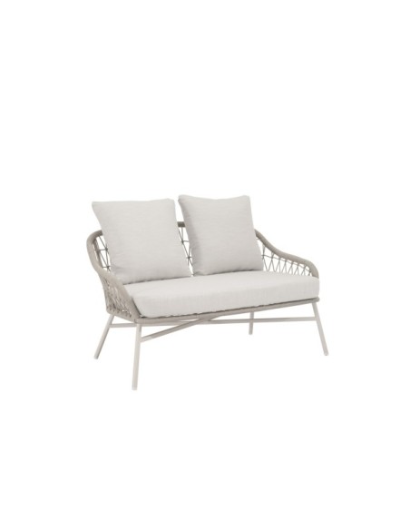 Set de Jardín CAMILLE (Sofá + 2 Sillones + Mesa de Centro), Blanco