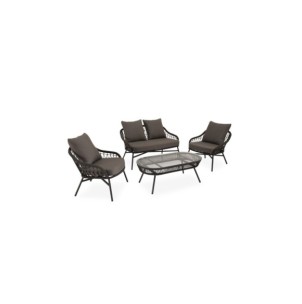 Set de Jardín CAMILLE (Sofá + 2 Sillones + Mesa de...