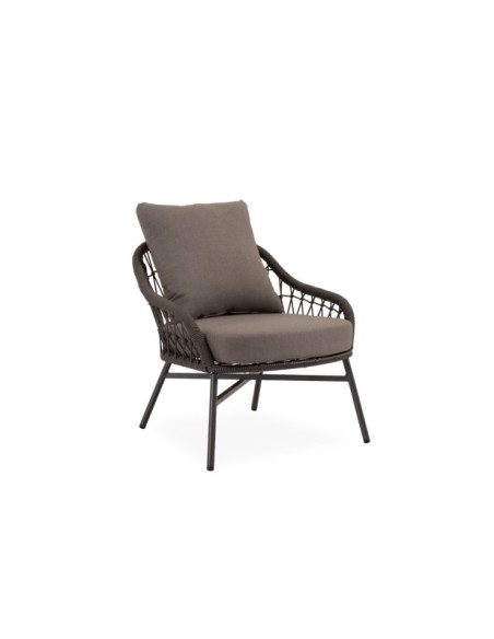Set de Jardín CAMILLE (Sofá + 2 Sillones + Mesa de Centro), Gris