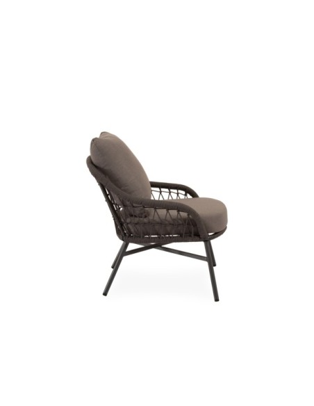 Set de Jardín CAMILLE (Sofá + 2 Sillones + Mesa de Centro), Gris