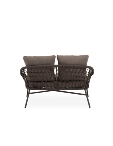 Set de Jardín CAMILLE (Sofá + 2 Sillones + Mesa de Centro), Gris