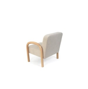 Butaca ARABELLA, Textil Beige / Madera Natural 2