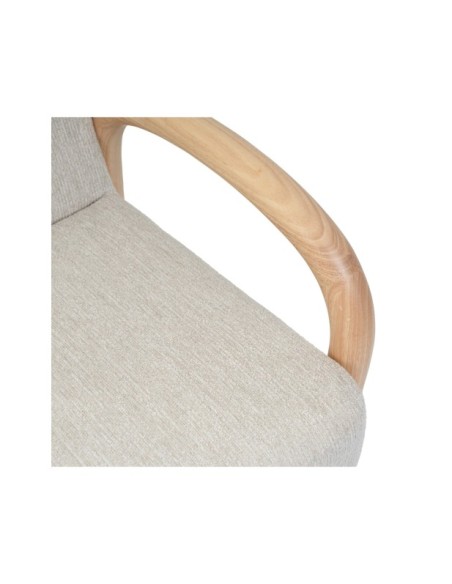 Butaca ARABELLA, Textil Beige / Madera Natural