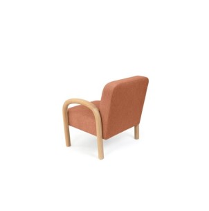 Butaca ARABELLA, Textil Terracota / Madera Natural 2