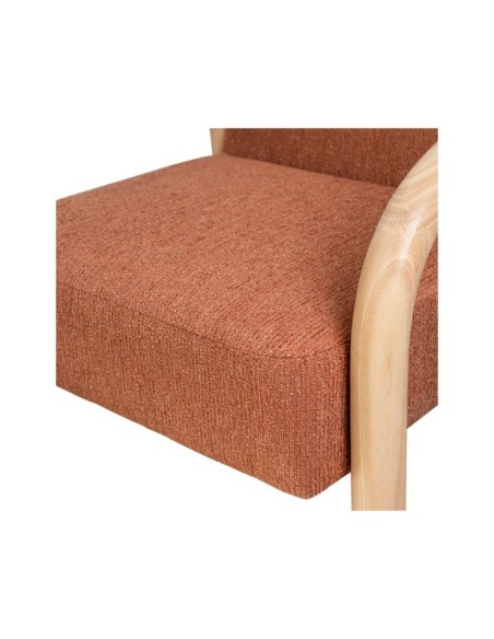 Butaca ARABELLA, Textil Terracota / Madera Natural