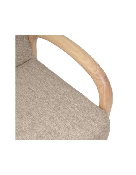 Butaca ARABELLA, Textil Taupe / Madera Natural