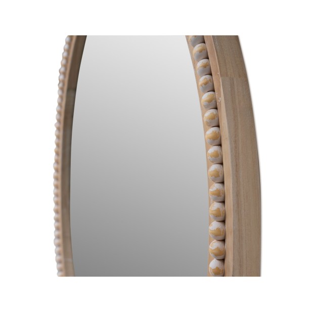 Espejo PULA Ø80 cm, Madera / Natural