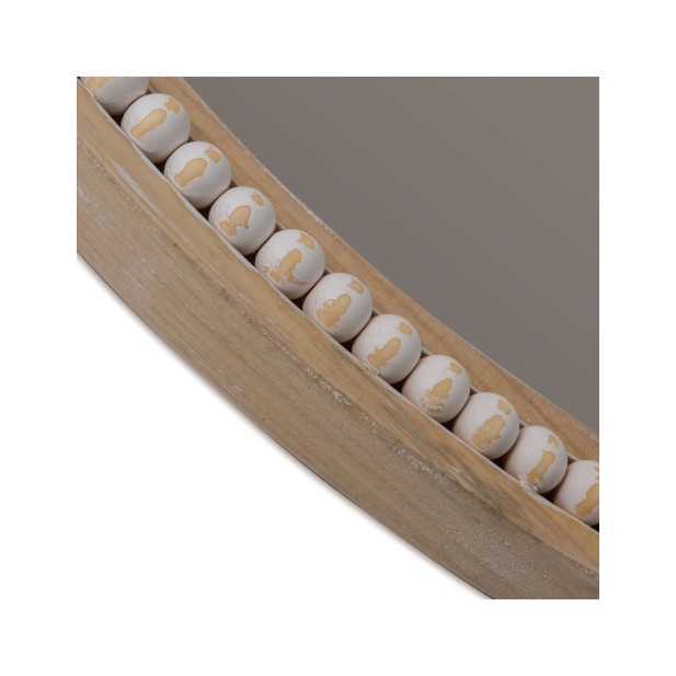 Espejo PULA Ø80 cm, Madera / Natural