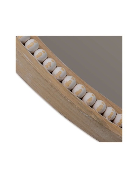 Espejo PULA Ø80 cm, Madera / Natural