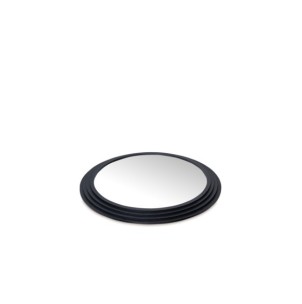 Espejo KOZANI Ø100 cm, MDF / Negro 2