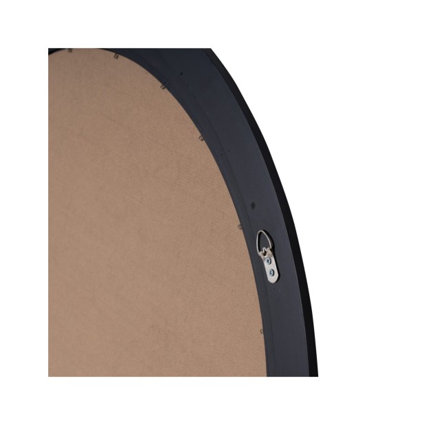 Espejo KOZANI Ø100 cm, MDF / Negro