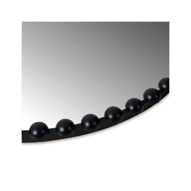 Espejo BENJI Ø80 cm, Metal Negro