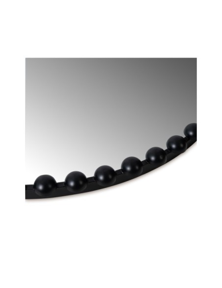 Espejo BENJI Ø80 cm, Metal Negro