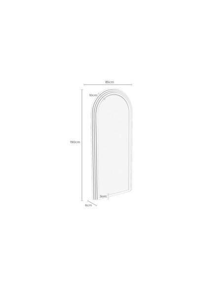 Espejo GRAZ 85x190 cm, MDF / Negro