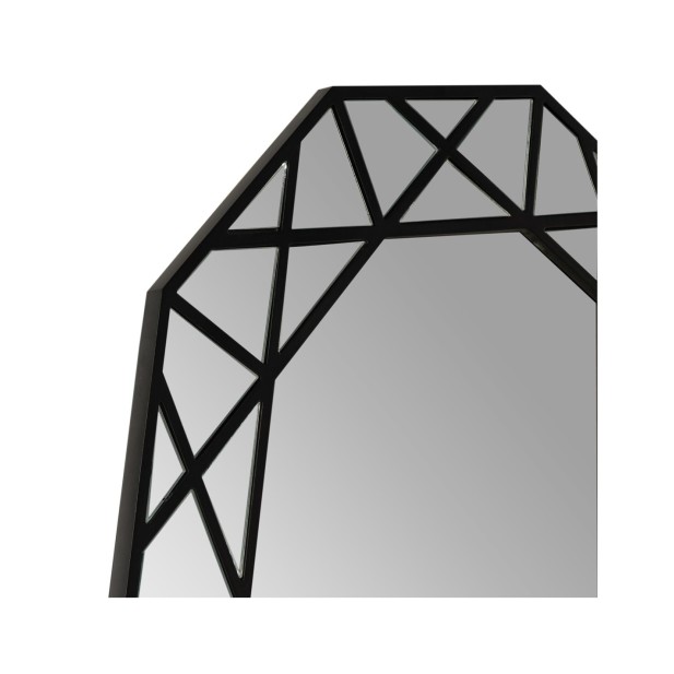 Espejo KAPOLY Ø80 cm, Negro